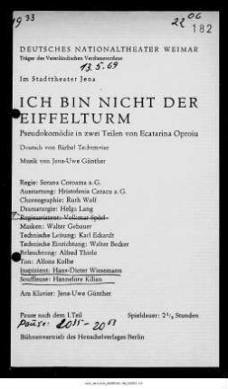 Ich bin nicht der Eiffelturm