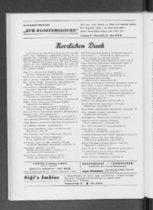 Herzlichen Dank
