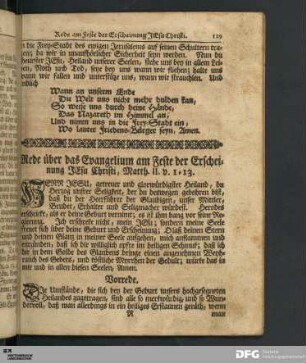 Rede über das Evangelium am Feste der Erscheinung JEsu Christi