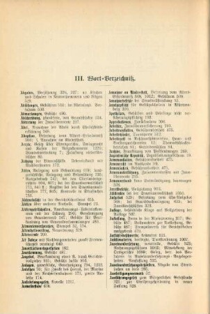 III. Wort-Verzeichniß