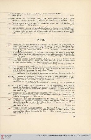 Zinn (Nr. 720-773)