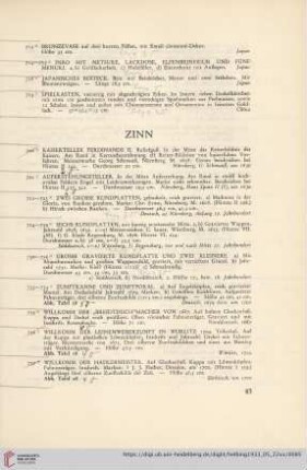 Zinn (Nr. 720-773)