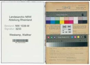 Entnazifizierung Walther Weskamp , geb. 06.03.1898 (Apotheker)