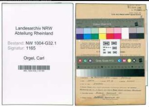 Entnazifizierung Carl Orgel , geb. 16.11.1891 (Stadtinspektor)