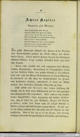 Achtes Kapitel. Antonie als Mutter