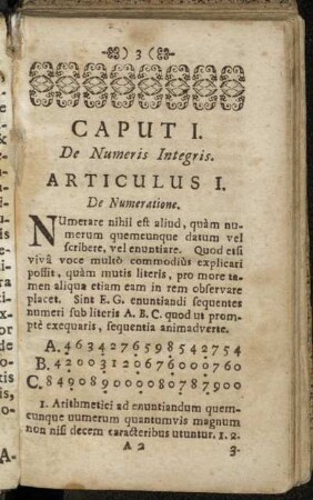 Caput I. De Numeris Integris