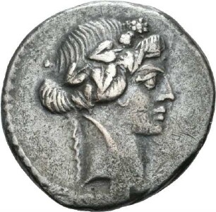 Denar des C. Vibius Varus mit Darstellung eines Altars