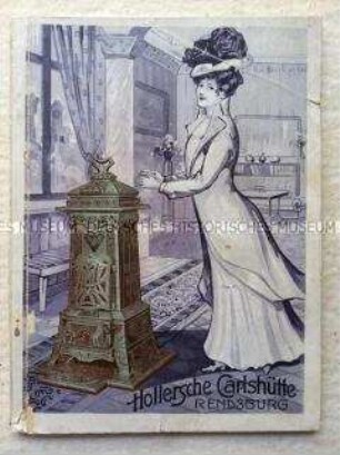 Verkaufskatalog der Fa. Hollersche Carlshütte Rendsburg für gusseiserne Dauerbrandöfen