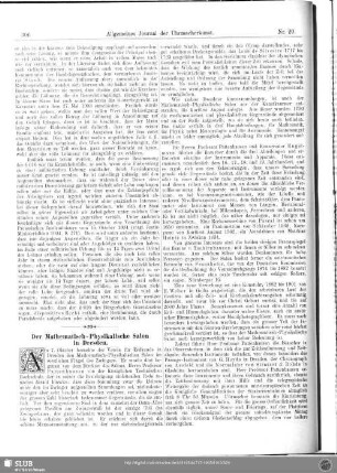 Der Mathematisch-Physikalische Salon in Dresden