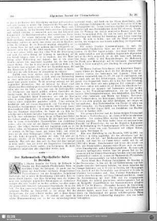 Der Mathematisch-Physikalische Salon in Dresden