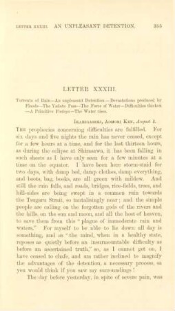 Letter XXXIII. Torrents of rain ...