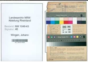Entnazifizierung Johann Wingen , geb. 18.07.1883 ()