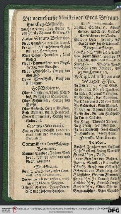 Die vornehmste Ministri von Gros-Britann.