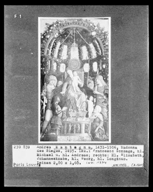Madonna umgeben von sechs Heiligen und Anbetung durch Gianfrancesco II Gonzaga & Siegesmadonna