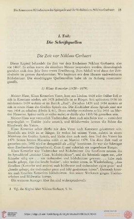 I. Teil: Die Schriftquellen