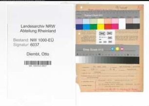 Entnazifizierung Otto Diembt, geb. 18.03.1907 (Verwaltungsangestellter)