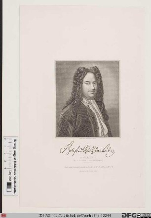 Bildnis Gottfried Wilhelm Leibniz