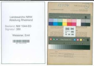 Entnazifizierung Emil Weissner , geb. 07.10.1891 (Lehrer)
