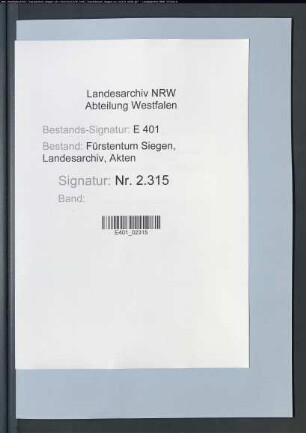 Kohlenregister bzw. Kohlenrechnung der Ämter Hilchenbach, Ferndorf und Freudenberg