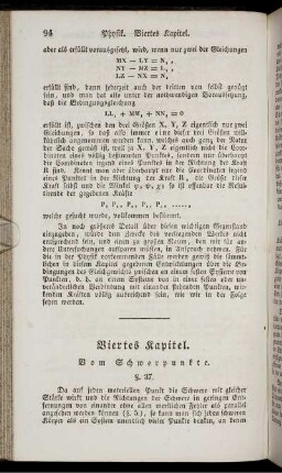 Viertes Kapitel. Vom Schwerpunkte.