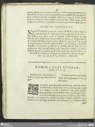 Domin. I. Post Epiphan. Luc. II. vs. 41.