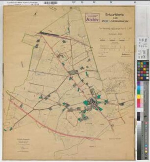 Langenhorst (Ochtrup), Flurbereinigung Langenhorst, Wege- und Gewässerplan