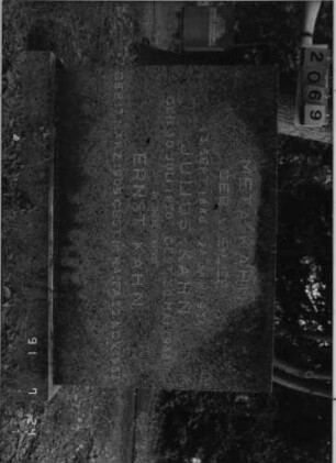 Grabstein 2069 [Hahn S. 113 Grab-Nr. 3008]
