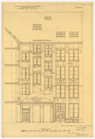 Warenhaus Wertheim, Rosenthaler Straße/Sophienstraße, Berlin 3. Bauabschnitt: Hofansicht Hof III, 1:50