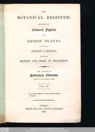 3: The Botanical register : consisting of coloured figures of exotic plants