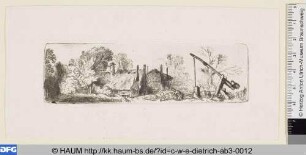 Die Landschaft mit dem Ziehbrunnen