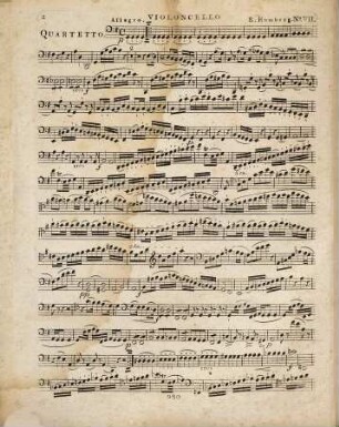 Quatuor No. VII pour deux violons, alto & violoncelle : Oe. 25