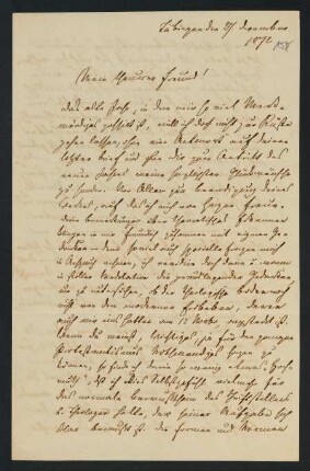 158r-159v, Brief: Tübingen den 27. December 1872