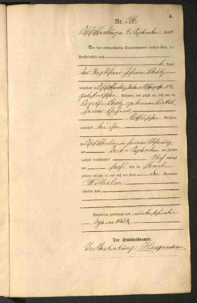 Standesamtsbuch der Stadt Aschaffenburg: Geburten 365/1900 - 184/1901