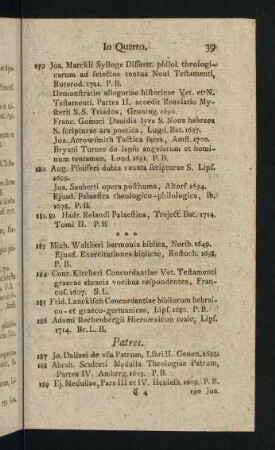 39-49, Patres. - Theologiae dogmaticae scriptores.