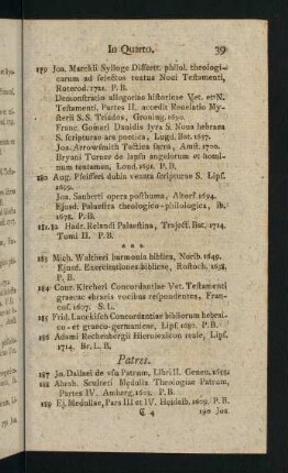 39-49, Patres. - Theologiae dogmaticae scriptores.