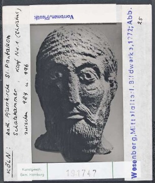 Köln, Schnütgen-Museum: Kopffragment aus St. Pantaleon (Christus)
