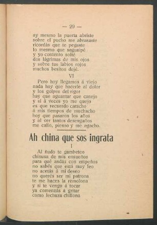 Ah china que sos ingrata