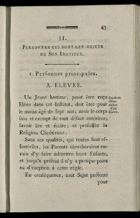 II. Personnes Qui Sont Les Objets De Son Institut