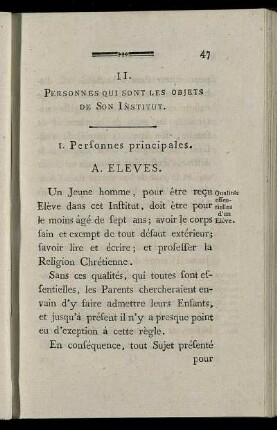 II. Personnes Qui Sont Les Objets De Son Institut