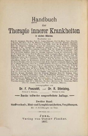 Handbuch der Therapie innerer Krankheiten : in 7 Bden, 2