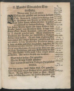 II. Davids Königlichen Einweihung