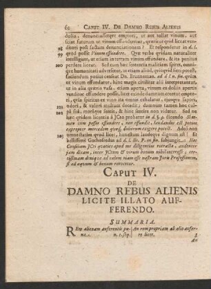 Caput IV. De Damno Rebus Alienis Licite Illato Aufferendo.