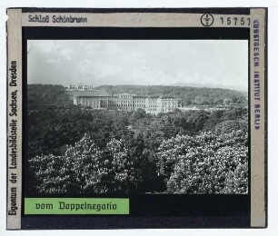 Wien, Schloss Schönbrunn : Fernsicht, Park mit Bevedere