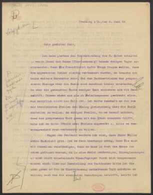 Brief an B. Schott's Söhne : 06.06.1924
