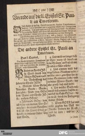 Die andere Epistel St. Pauli an Timotheum.