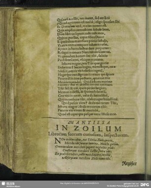 Mantissa In Zoilum
