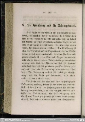 8. Die Ernährung und die Nahrungsmittel