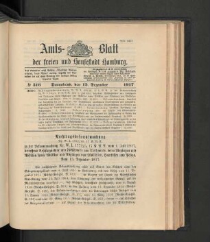 No. 316, 15. Dezember 1917
