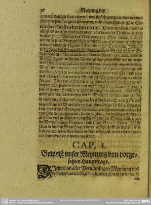 Cap. 3. Beweiß unser Meynung von vorgesetzter Hauptfrage