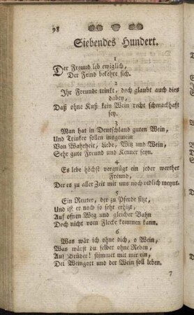 Siebendes Hundert.